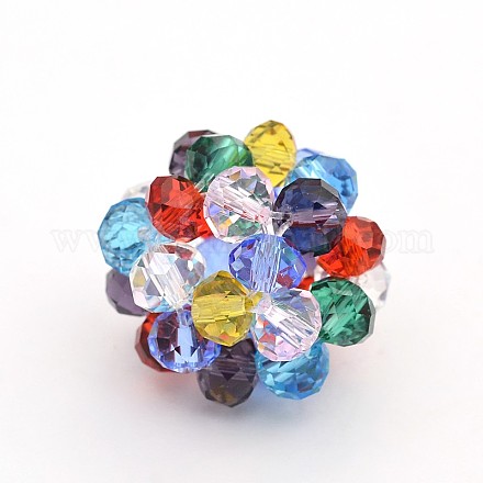 Perlas redondas de cristal transparente con cuentas de cristal GLAA-A034-8mm-A14-1