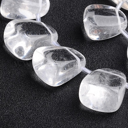 Teardrop Natural Quartz Crystal Beads Strands G-D771-10-1