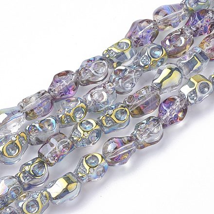 Chapelets de perles en verre électroplaqué EGLA-T005-02A-1