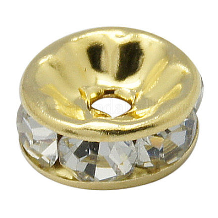 Entrepieza de abalorios de Diamante de imitación X-RB-H035-8-1