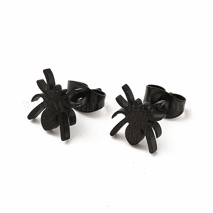 Orecchini da donna in acciaio inossidabile con ragno di halloween 304 EJEW-B019-01EB-1