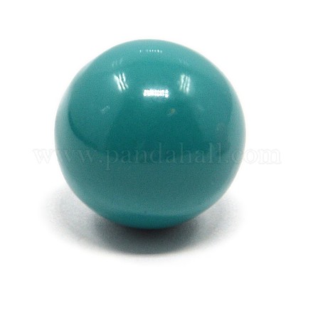 Perles en laiton peintes rondes de bombe sans perforation KK-D341-01-1
