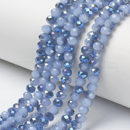 Electroplate Glass Beads Strands X-EGLA-A034-J4mm-I06-1