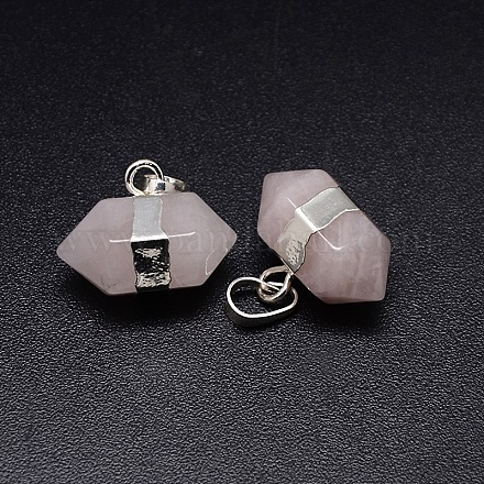 Natural Double Terminated Pointed Gemstone Pendants G-P049-05P-1