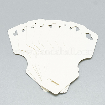 厚紙のネックレス＆ブレスレットディスプレイカード  ホワイト  9.5x3.7cm CDIS-R034-46-1