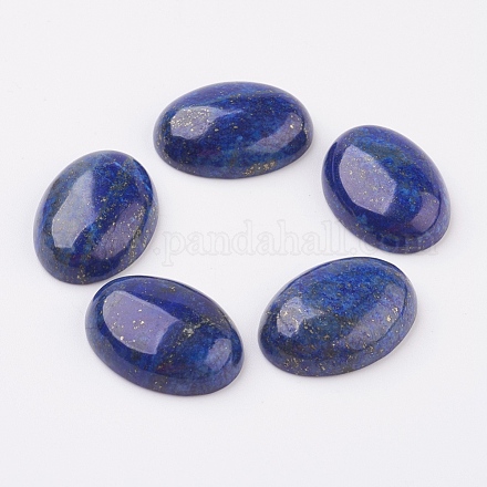 Natural Lapis Lazuli Flat Back Cabochons G-G741-12x16mm-15-1
