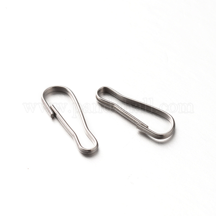 201 Stainless Steel Snap Keychain Clasp Findings STAS-E020-26-4.5mm-1