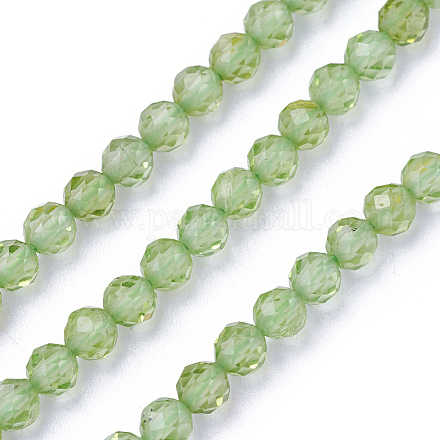 Chapelets de perles en péridot naturel G-F619-06-2mm-1
