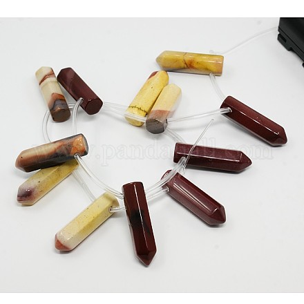 Natural Mookaite Pointed Pendant Beads Strands G-N0038-09-1