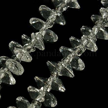 Perles de verre de trou latéral brins GLAA-E014-8mm-01-1