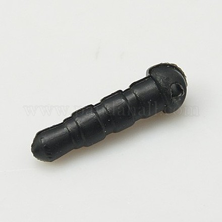 プラスチック携帯防塵プラグ  ブラック  16mm  ピン：3.5mm  穴：1mm FIND-H022-1-1