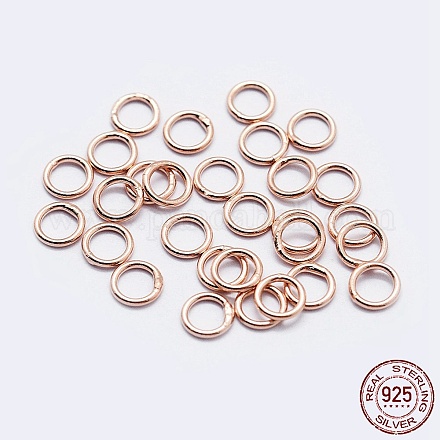 925 anillos redondos de plata esterlina STER-F036-03RG-0.8x5-1