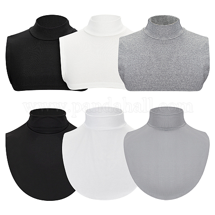Ahadermaker 6 Uds. 6 estilos de cuello sintético de algodón DIY-GA0006-09-1