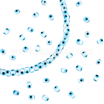 Superfindings brins de perles au chalumeau mauvais œil faits à la main LAMP-FH0001-12-1