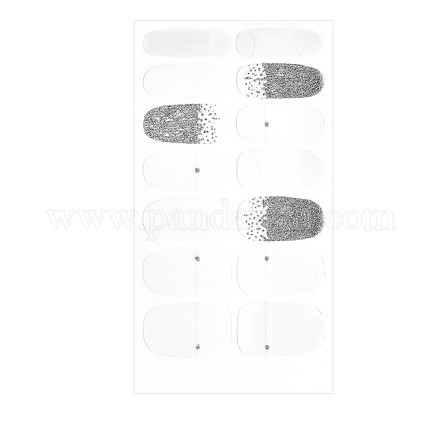 Adesivi per smalti per unghie con glitter colorati a forma di fiore scozzese a copertura totale MRMJ-S056-DA251-1