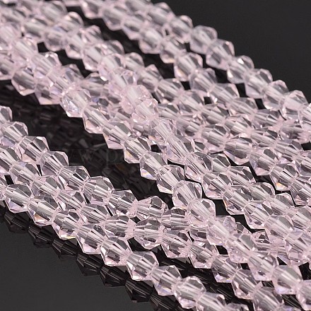 Chapelets de perles en verre bicone X-EGLA-P016-4mm-13-1