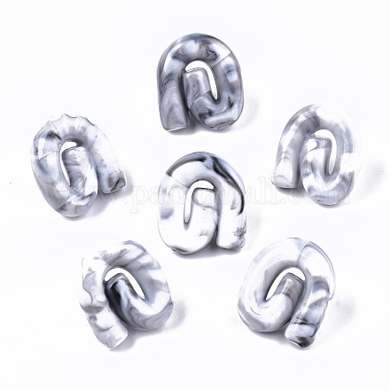 Opaque Resin Stud Earrings EJEW-T012-01-A03-1