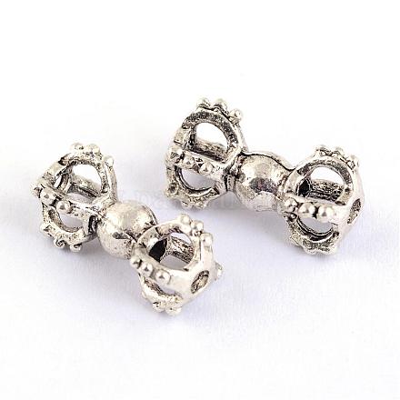 Perles en alliage de zinc de style tibétain TIBE-Q056-01AS-LF-1