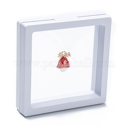 Boîte d'affichage de bijoux de suspension de film mince de pe transparent carré CON-D009-01A-05-1