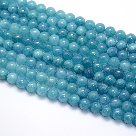 Brins de perles de quartz bleu naturel G-O047-07-10mm-1