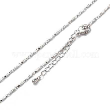 Латунных звено цепи ожерелья NJEW-K123-03P-1