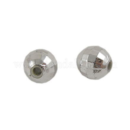 Séparateurs perles rondes acryliques à facettes X-PL643-1S-1