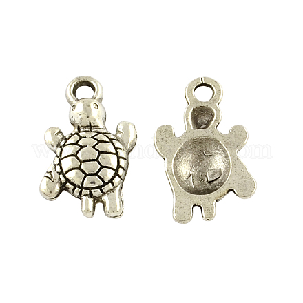 Tibetan Style Alloy Tortoise/Tortoise Pendants TIBEP-Q043-213-RS-1