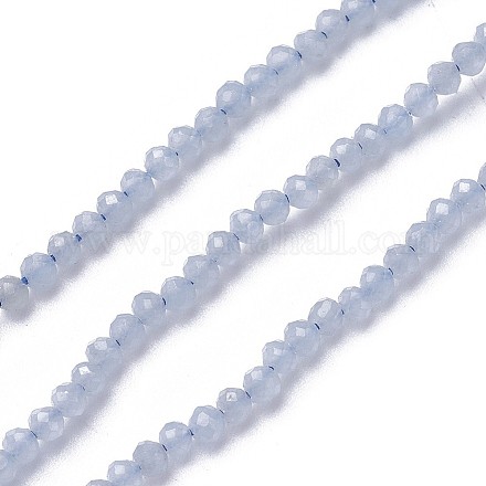 Natürliche Angelit Perlen Stränge G-F619-11-2mm-1