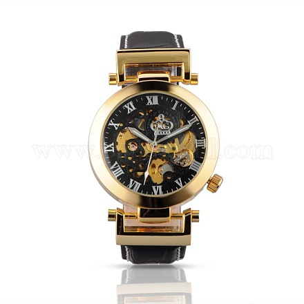 High Quality Stainless Steel Leather Wrist Watch WACH-A002-02-1