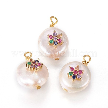 Natural Cultured Freshwater Pearl Pendants PEAR-I005-10D-1