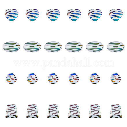 DICOSMETIC 40Pcs 4 Style UV Plating Opaque Acrylic Beads SACR-DC0001-07-1