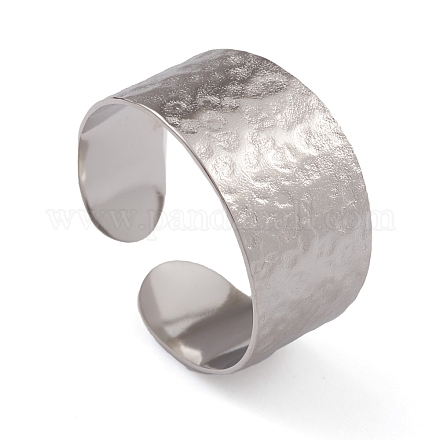 304 текстурированное открытое кольцо-манжета из нержавеющей стали для женщин RJEW-G285-67P-1