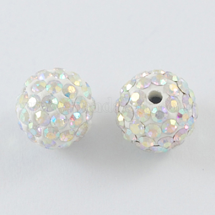 Perles de boule pavé disco  X-RB-A170-8mm-10-1