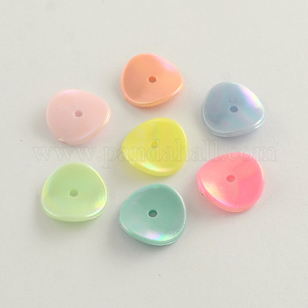 Perles en acrylique plaquées de couleur AB SACR-Q106-05-1