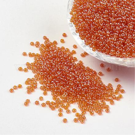 12/0 Grade A Transparent Colours Lustered Round Glass Seed Beads X-SEED-A022-F12-506B-1