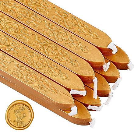 CRASPIRE 20 Pieces Sealing Wax Sticks Totem Fire Manuscript Wax Seal Sticks for Vintage Wax Seal Stamp and Letter Invitation Cards Wine Bottle Gift Package Decoration (Gold DIY-WH0003-C04-1