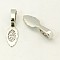 Tibetan Style Alloy Glue-on Flat Pad Bails, Cadmium Free & Nickel Free & Lead Free, Antique Silver, 26x8x7mm, Hole: 5x8mm, about 735pcs/1000g