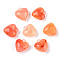 Opaque Acrylic Pendants, Heart Charms, Coral, 18x16.5x8mm, Hole: 2mm