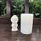 Buddha Shape Candle DIY Food Grade Silicone Statue Molds, For Candle Making, White, 8.2x5.2cm
