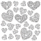 5 Styles Hotfix Rhinestones, Resin Rhinestone Appliques, Heart, Silver, 25~52x25~57x2.3~3mm