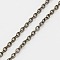 Iron Cable Chains, Unwelded, with Spool, Oval, Lead Free, Gunmetal, 3x2x0.5mm, about 32.8 Feet(10m)/roll