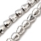Electroplate Glass Beads Strands, Cone, Faceted, Platinum Plated, 6x6mm, Hole: 1mm, about 65pcs/strand, 15.75''(40cm)