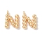 Brass Pendants, Letter Charms, Real 18K Gold Plated, 12x8.5x2mm, Hole: 1mm