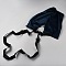 Velvet with Polyester Travel Pillowcase, Rectangle, Prussian Blue, 990mm