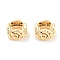 Brass Beads, Cube, Real 18K Gold Plated, 4.5x7.5x7.5mm, Hole: 3.5mm