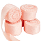 5 Rolls 5M Satin Frayed Ribbon, Raw Edged Polyester Ribbons for Gift Wrapping, Misty Rose, 1 inch(25mm), about 5.47 Yards(5m)/roll