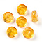 Resin Spacer Beads, Column, with Glitter Powder, It Is Suit for 12mm, Gold, 12x7.9mm, Hole: 1.8mm