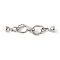 Brass Fold Over Clasps, Ring, Platinum, 55mm, Hole: 5.5mm