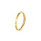 304 Stainless Steel Finger Rings, Golden, US Size 7(17.3mm)