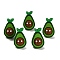Silicone Beads, Focal Beads, Dark Green, Avocado, 27x17x15mm, Hole: 2mm